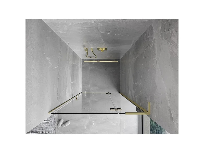 Mexen Mist-H L Duschdrehtür rechts 95 cm, transparent, golden - 8A5L-095-000-50-00-P