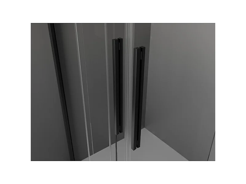 Mexen Velar Duo Schiebeduschtür 180 cm, Grafit, Schwarz - 871-180-000-42-70
