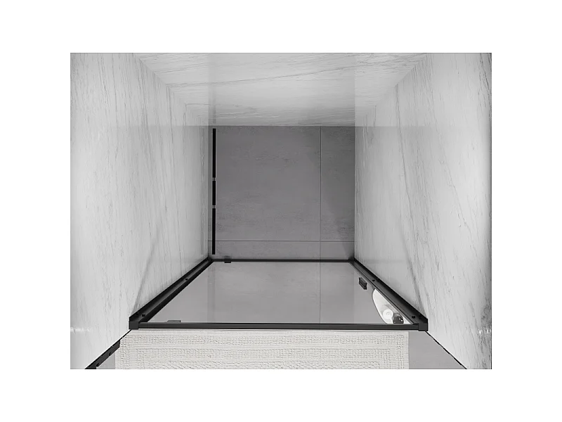 Mexen Exo Duschdrehtüren 65 cm, transparent, schwarz - 8181-065-000-70-00
