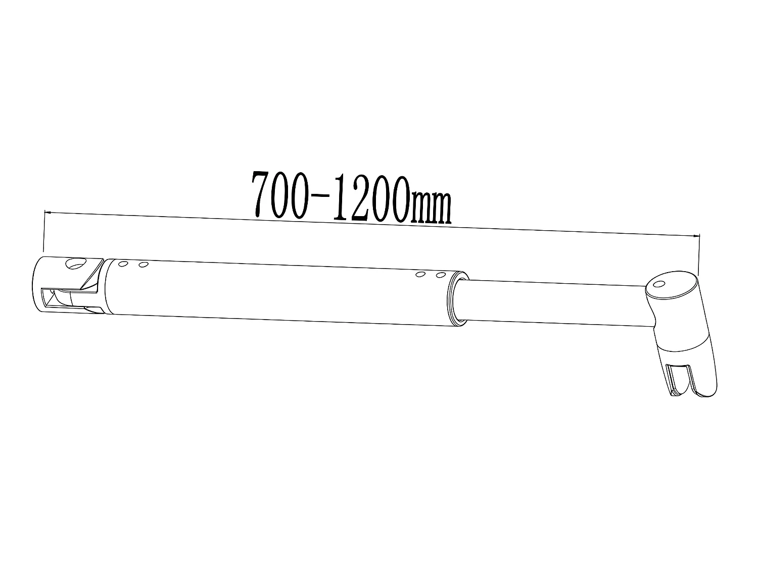 Italië vaste douchewand 110x200cm-10mm gehard glas anti scaling schaal met bevestigingsstaf 70-120cm cilindrische vorm