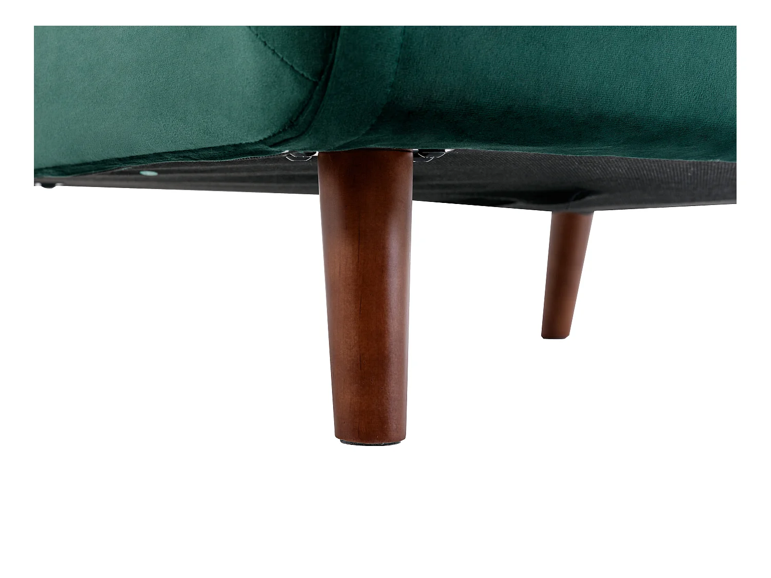 Fauteuil convertible en velours vert sapin URIBIA