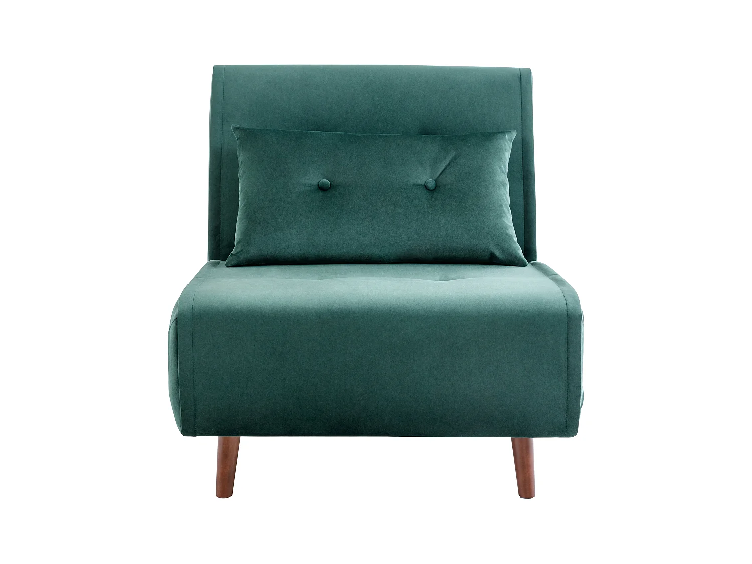 Sillón cama de terciopelo verde pino URIBIA