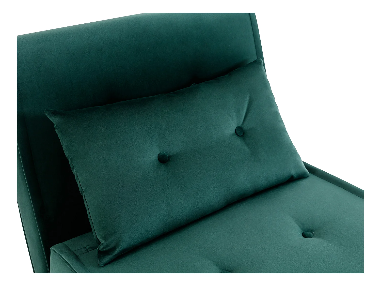 Sillón cama de terciopelo verde pino URIBIA