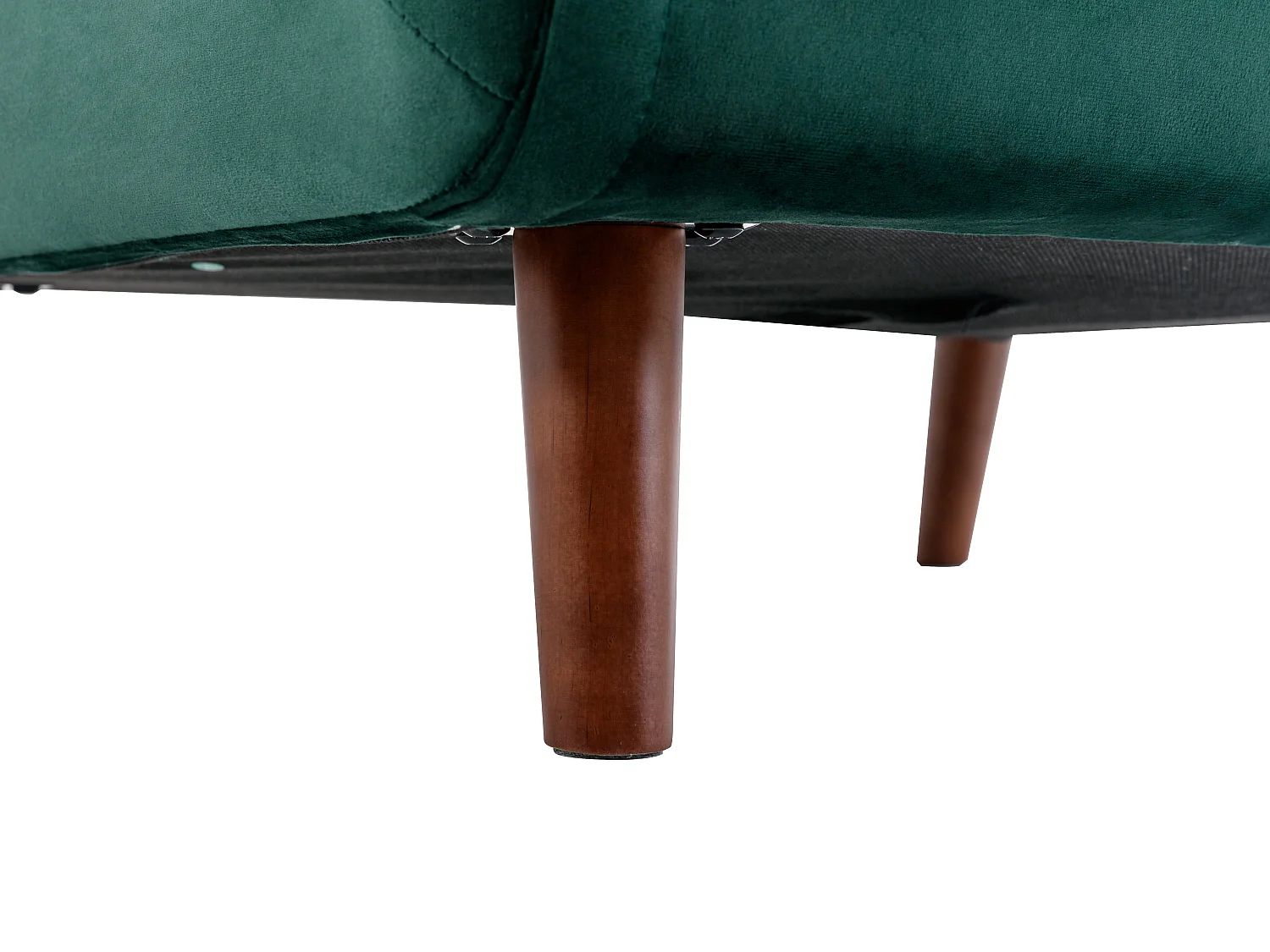 Fauteuil convertible en velours vert sapin URIBIA