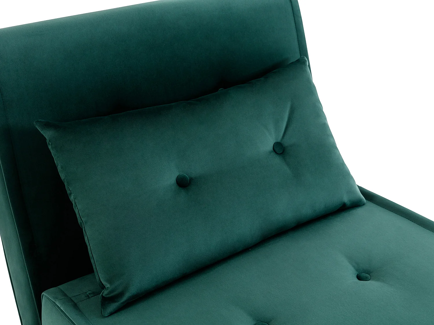 Fauteuil convertible en velours vert sapin URIBIA