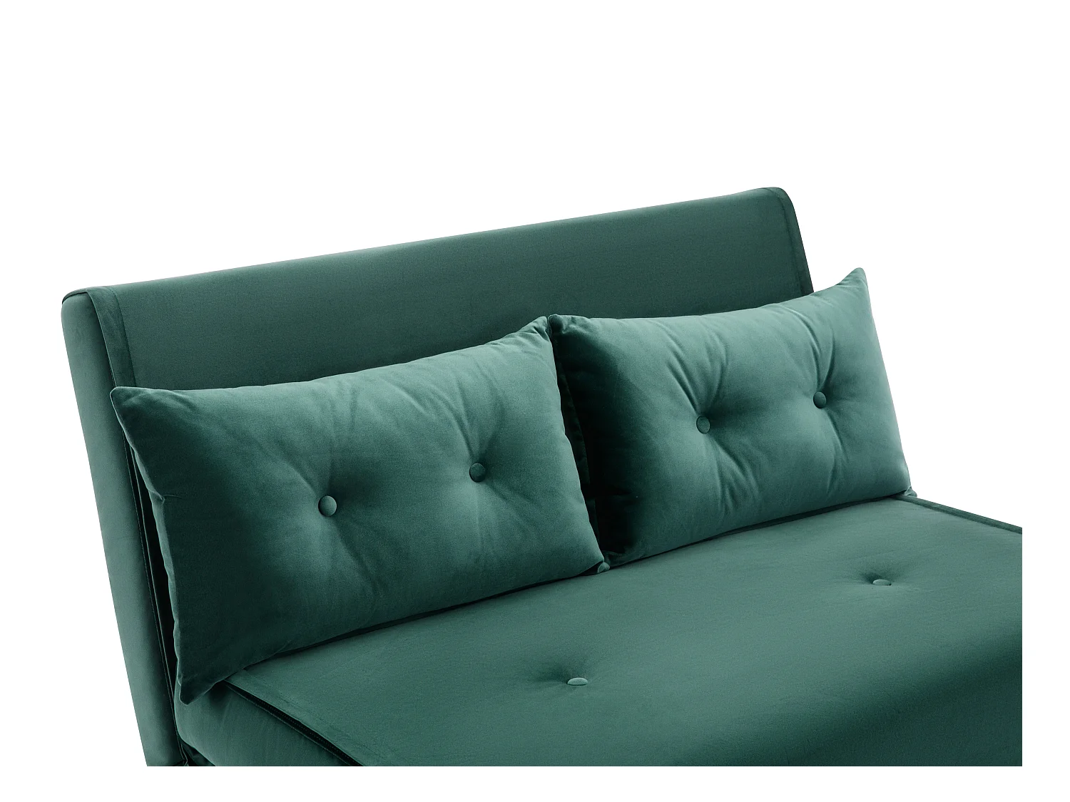 Sofa 2-Sitzer mit Schlaffunktion - Samt - Tannengrün - URIBIA