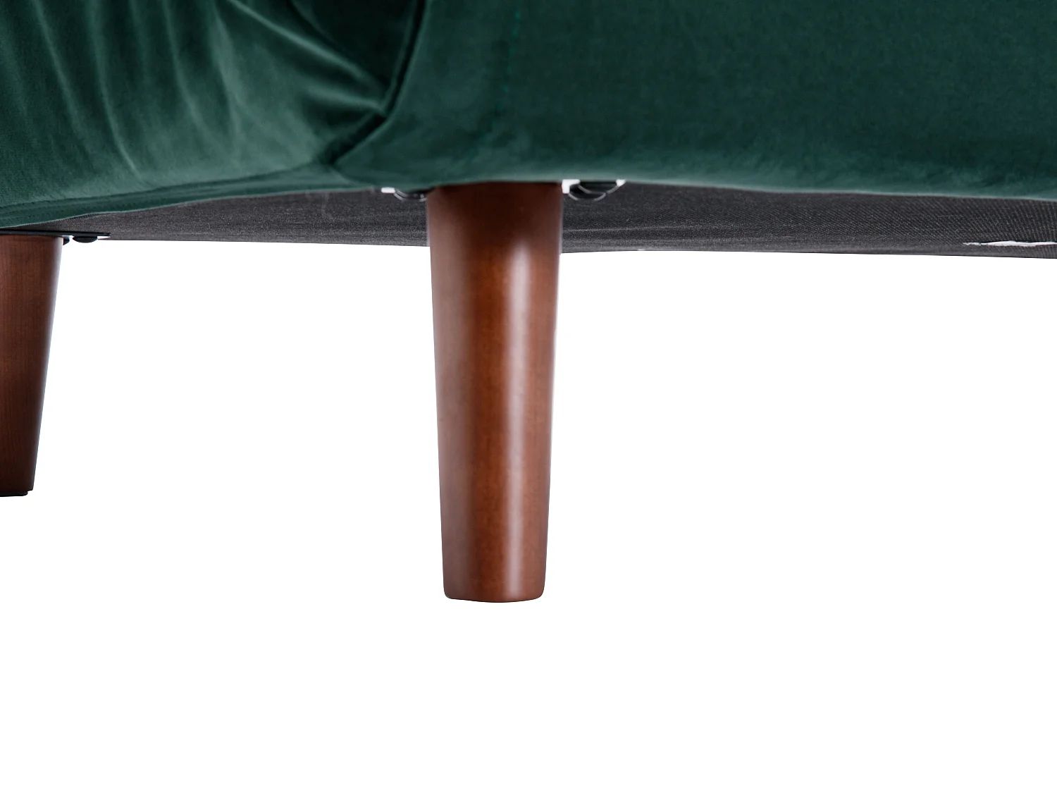 Canapé 2 places convertible en velours vert sapin URIBIA