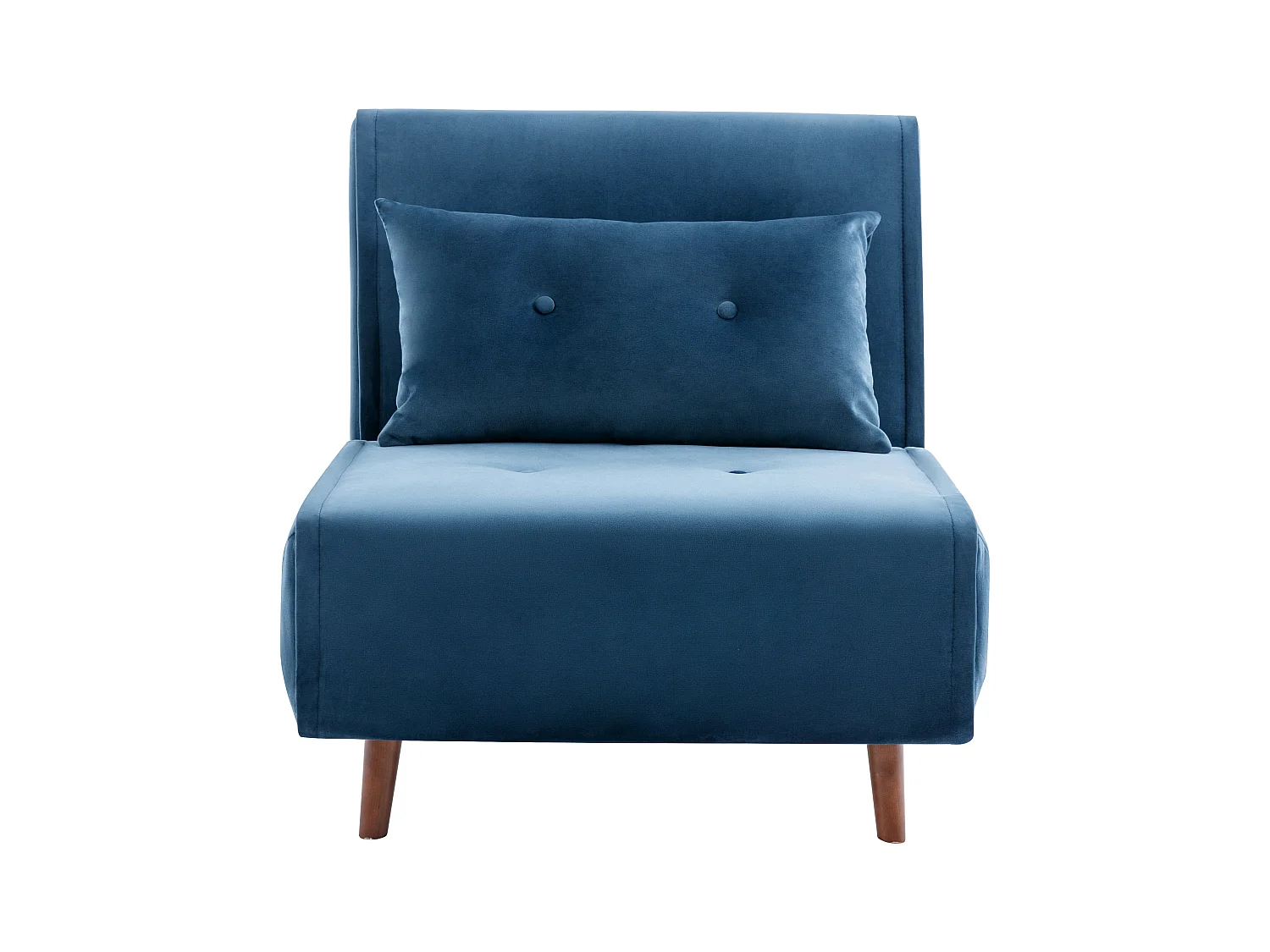 Sessel mit Schlaffunktion - Samt - Dunkelblau - URIBIA