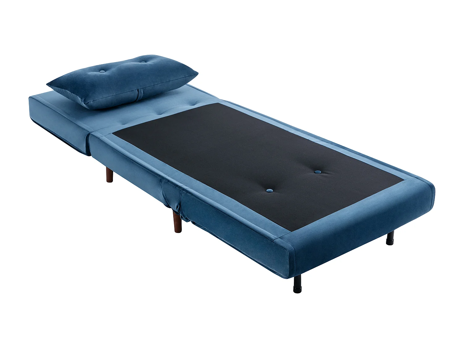 Poltrona letto in Velluto Blu notte - URIBIA