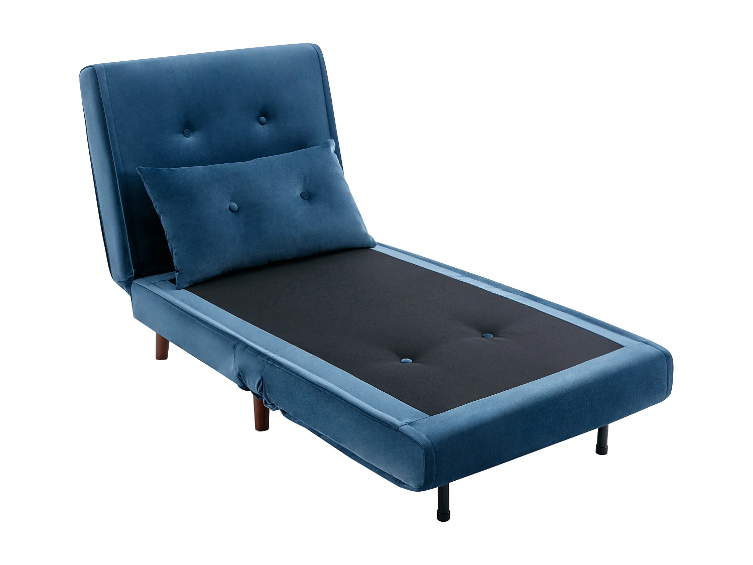Poltrona letto in Velluto Blu notte - URIBIA