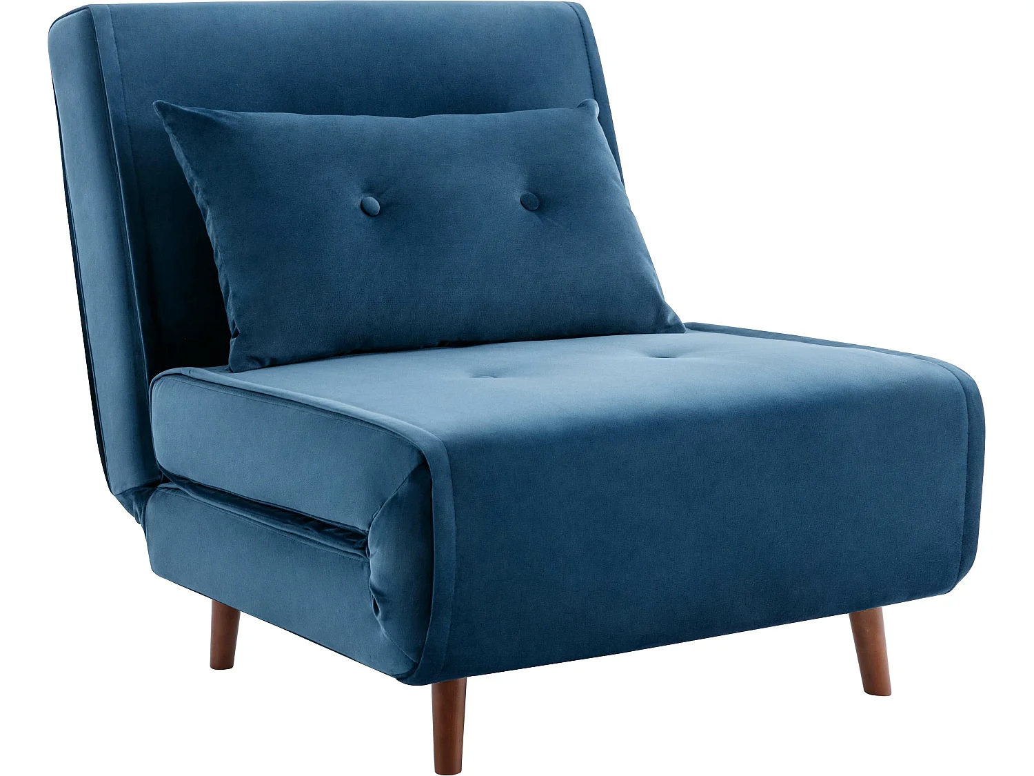 Poltrona letto in Velluto Blu notte - URIBIA