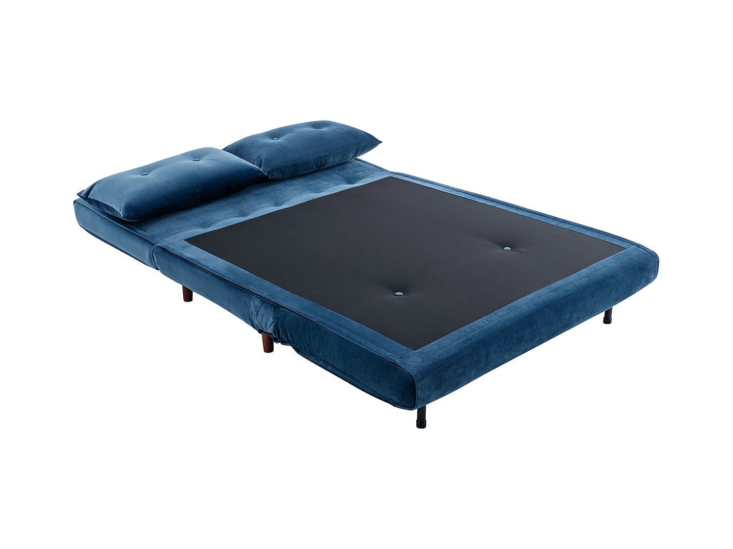 Divano letto 2 posti in Velluto Blu notte - URIBIA