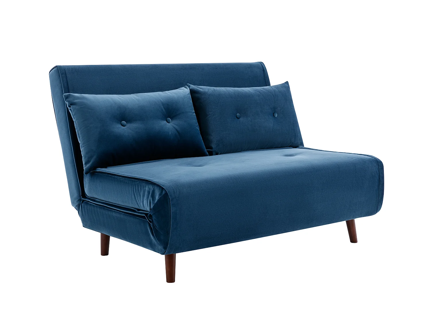 Divano letto 2 posti in Velluto Blu notte - URIBIA