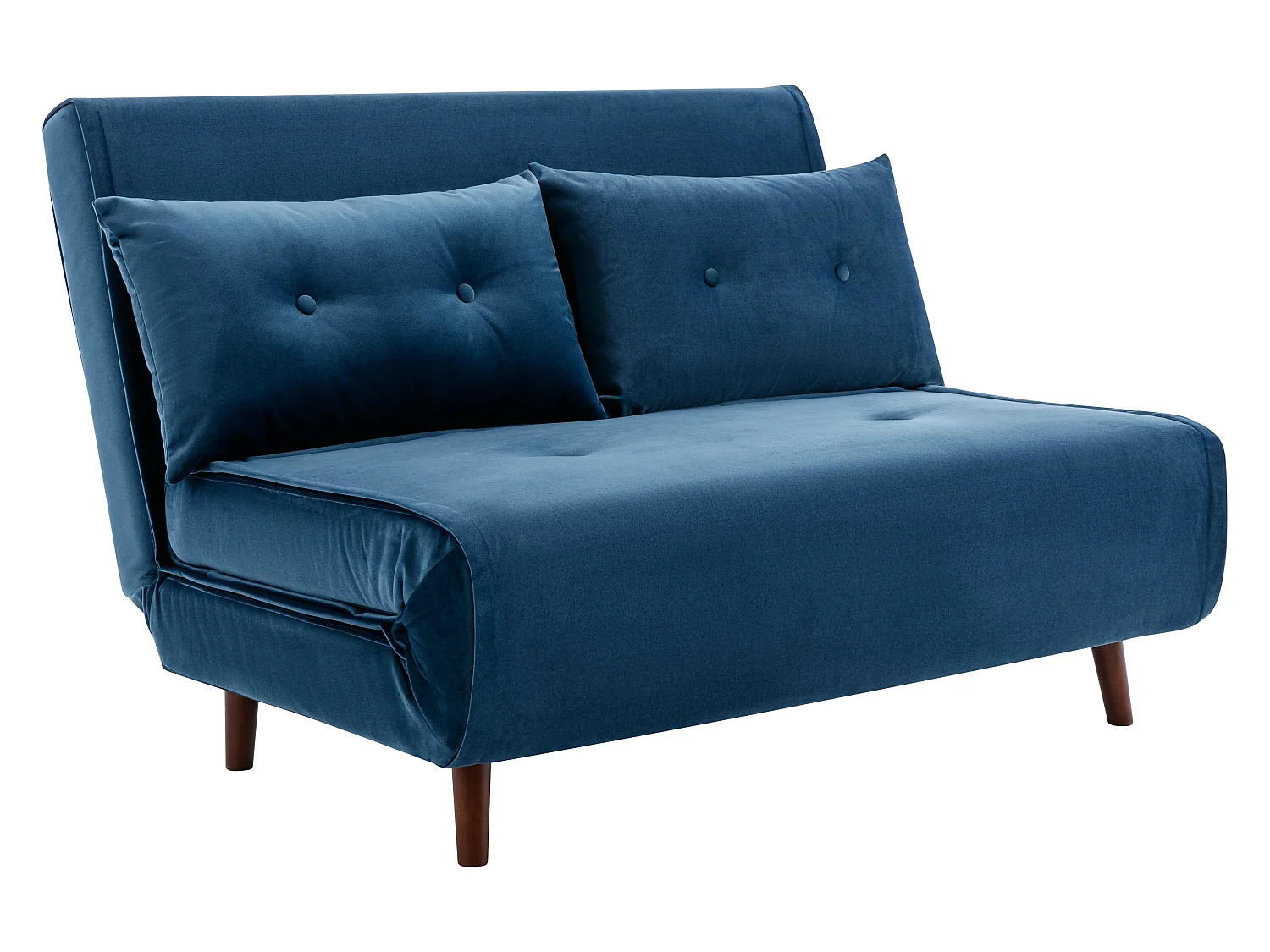 Divano letto 2 posti in Velluto Blu notte - URIBIA