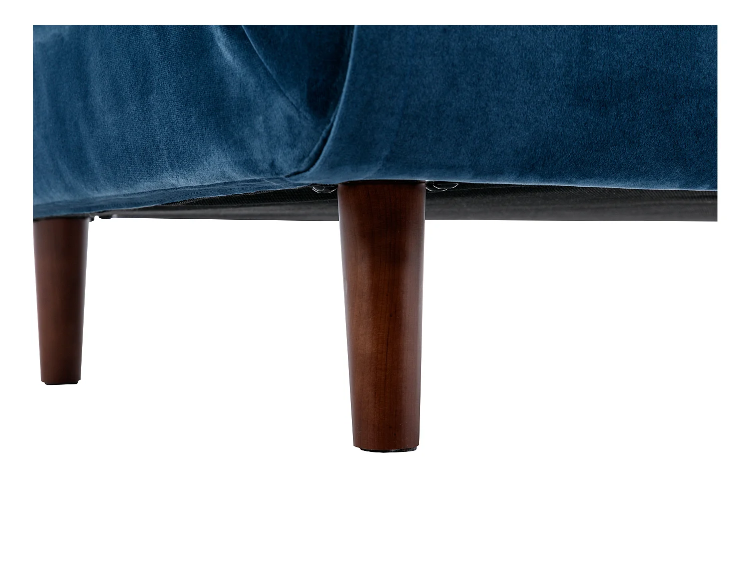 2-personers blå fløjls sovesofa URIBIA