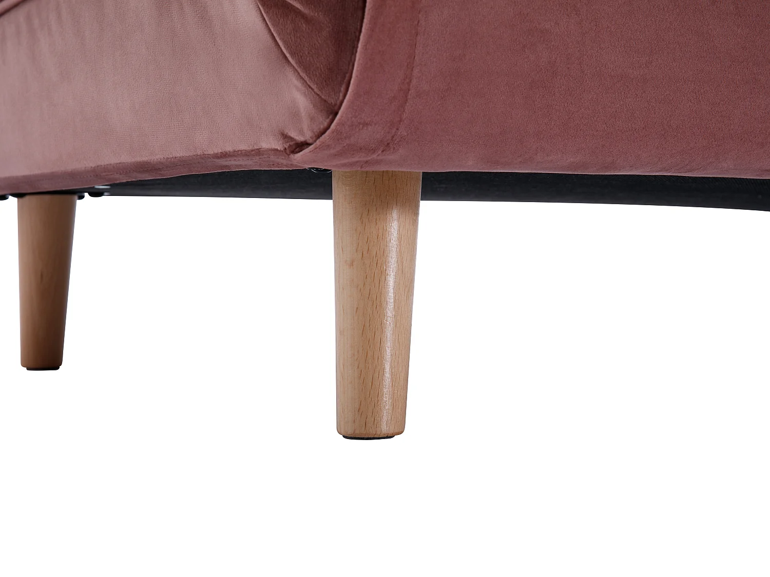 2-sits bäddsoffa i puderrosa sammet URIBIA