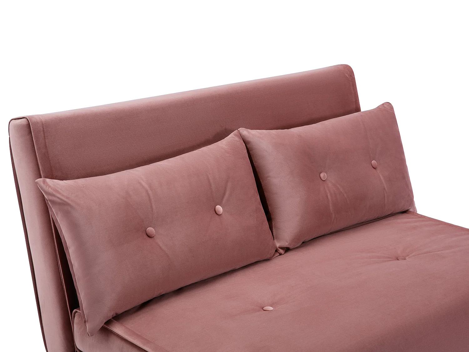 2-sits bäddsoffa i puderrosa sammet URIBIA
