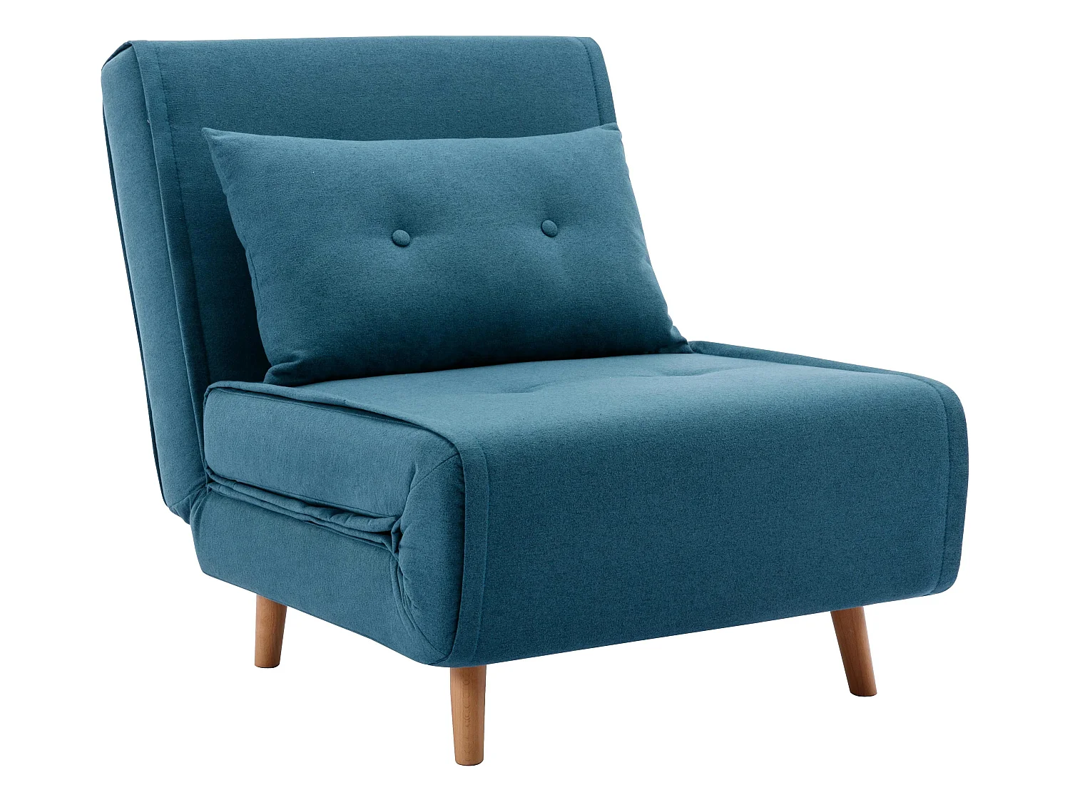 Sillón cama de tela azul URIBIA