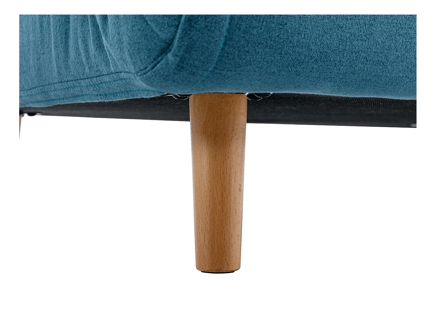 Canapé 2 places convertible en tissu bleu URIBIA