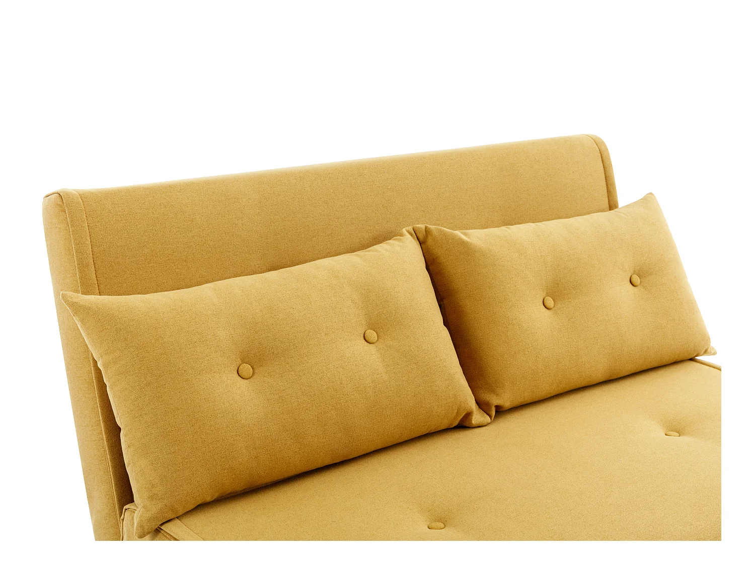 Divano letto 2 posti in Tessuto Giallo senape - URIBIA