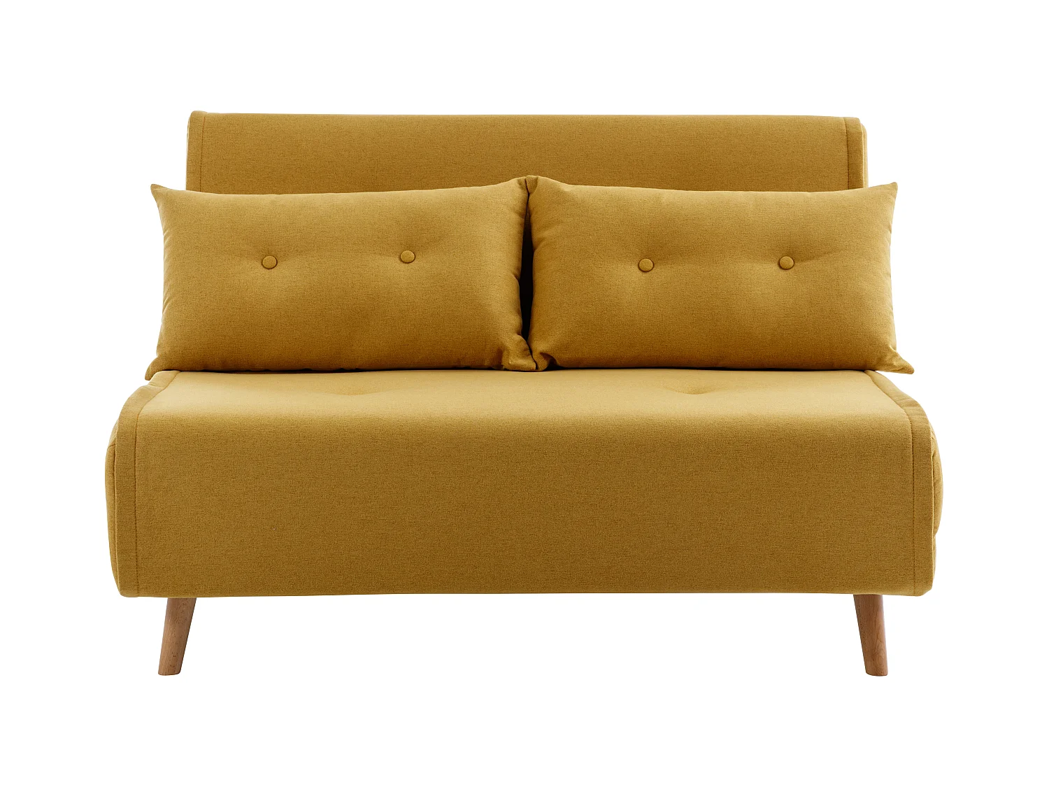 Divano letto 2 posti in Tessuto Giallo senape - URIBIA