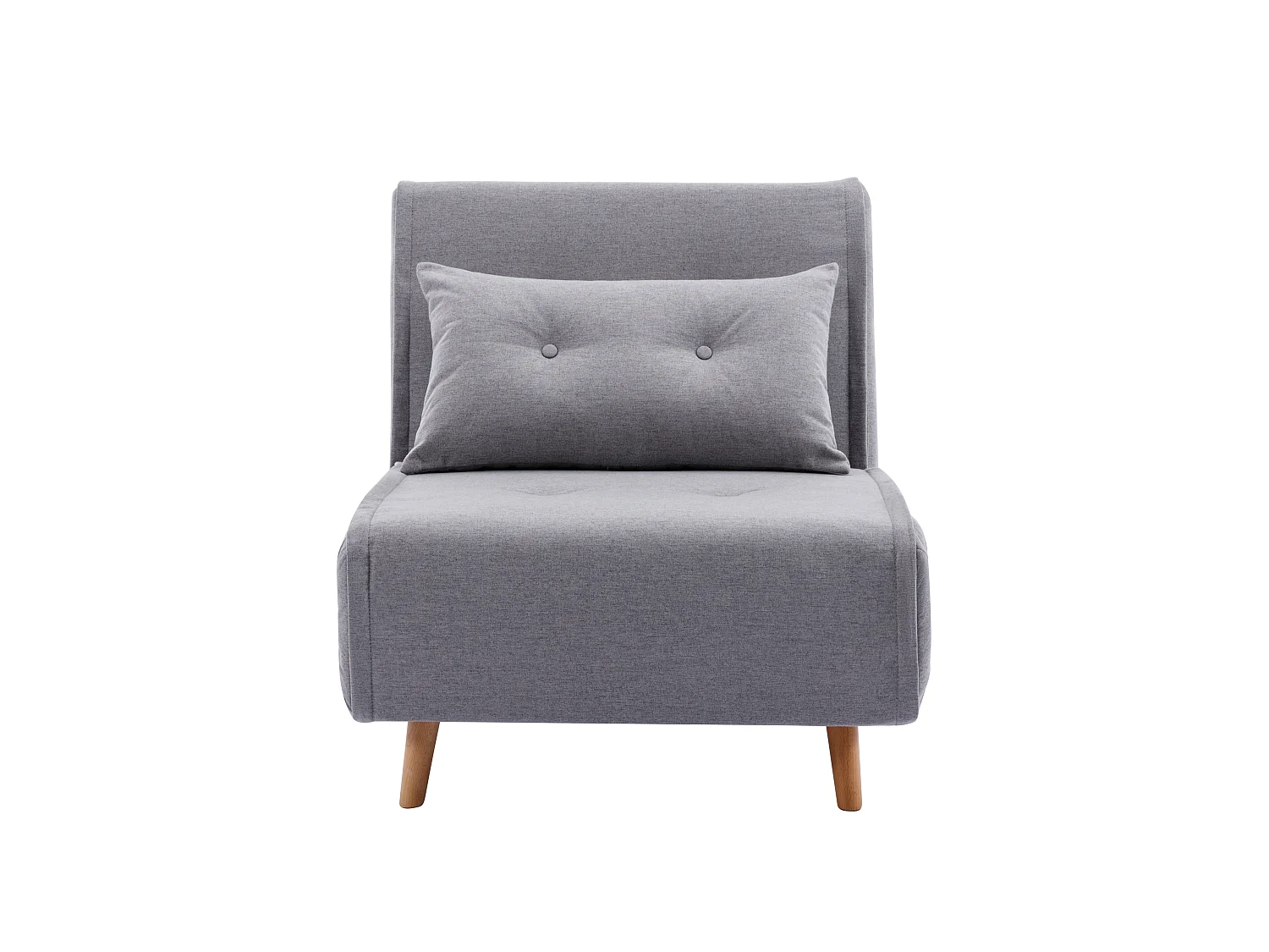 Sillón cama de tela gris claro URIBIA