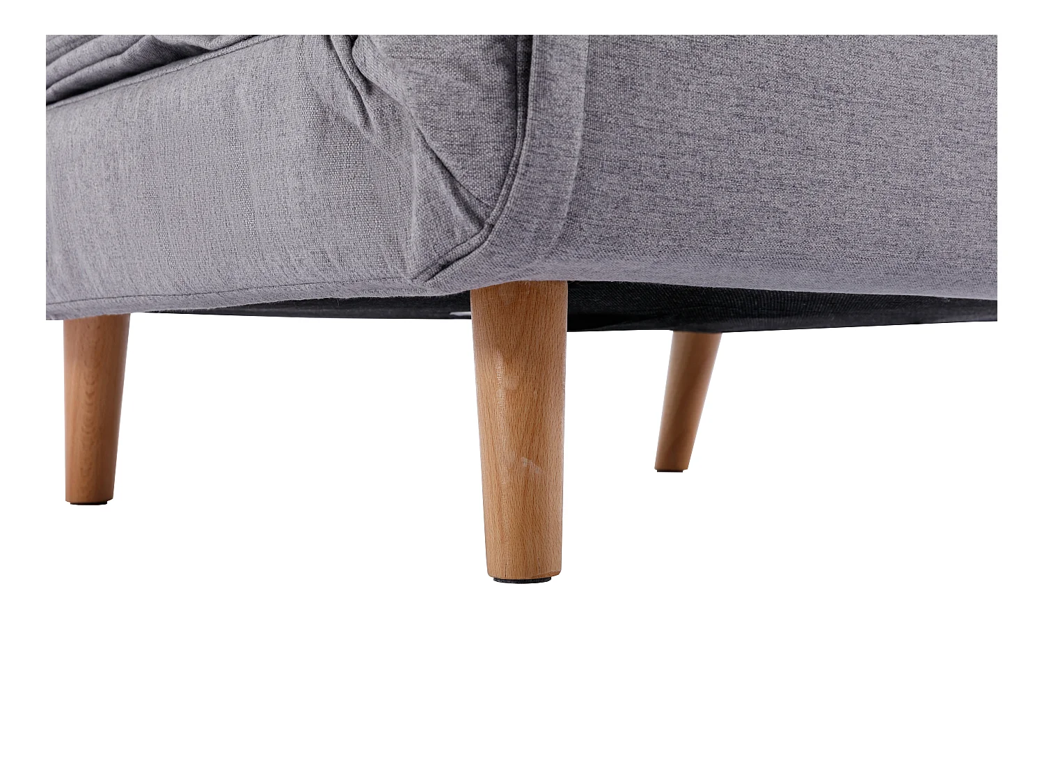 Sillón cama de tela gris claro URIBIA