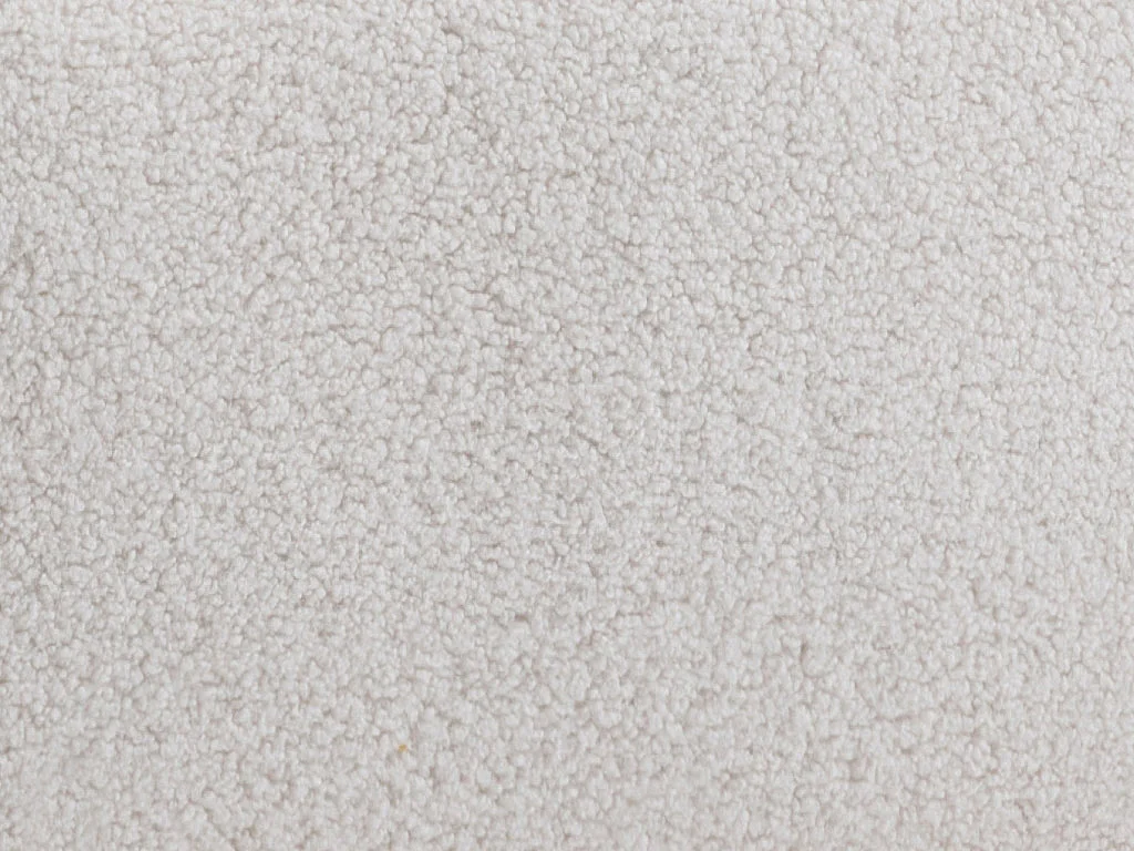 Canapé 2 places convertible en tissu bouclette ivoire URIBIA