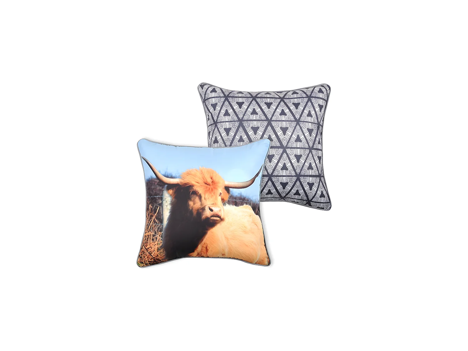 Coussin imprimé vache 40 x 40 cm Arizona
