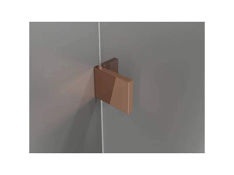 Mexen Lunar-F L porte de douche pliable gauche 135 cm, transparent, or rose - 836SL-135-050-60-00-L