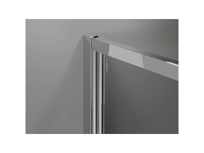 Mexen Exo dubbele douchedeuren 80 cm, transparant, chroom - 814-080-000-01-00