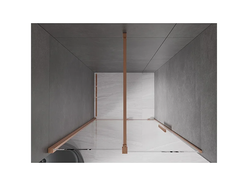 Mexen Velar porte de douche coulissante 120 cm, transparent, cuivre brossé - 871-120-000-01-65