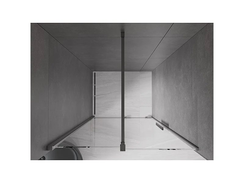 Mexen Velar porte de douche coulissante 100 cm, transparente, gris canon brossé - 871-100-000-01-66