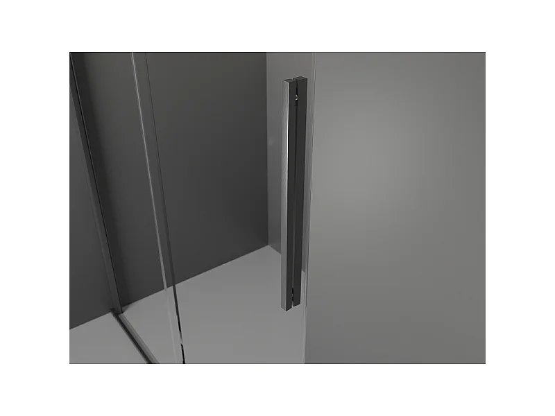 Mexen Velar porte de douche coulissante 100 cm, transparente, gris canon brossé - 871-100-000-01-66