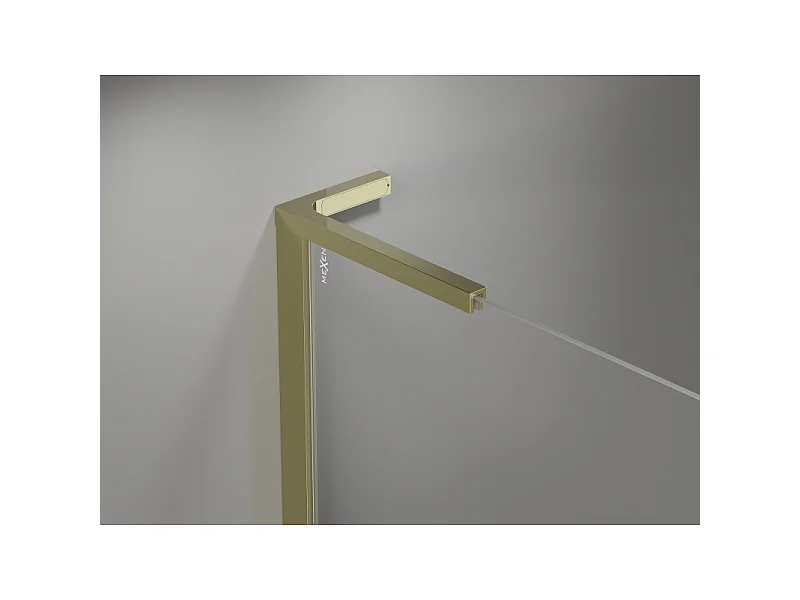 Mexen Mist L 90 cm nihajna tuš vrata, prozorna, zlata - 8A4L-090-000-50-00