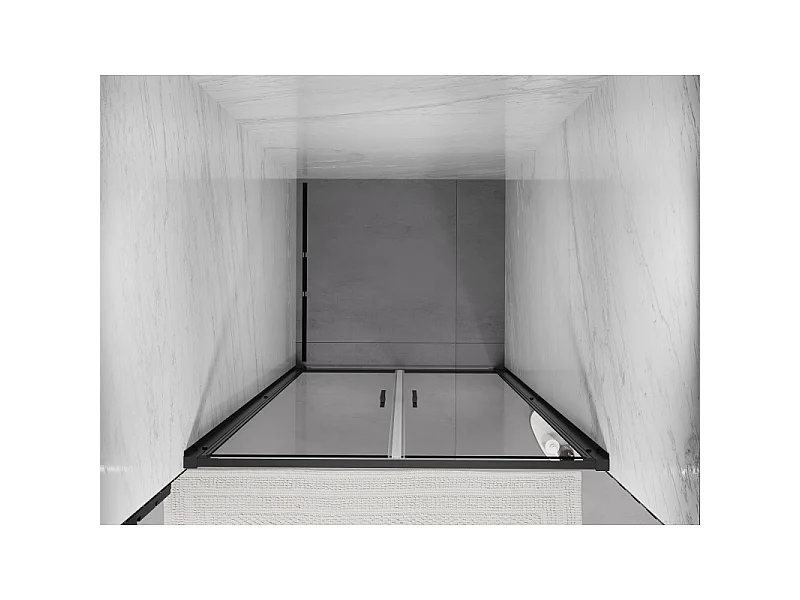 Mexen Exo doppelte Duschpendeltüren 110 cm, transparent, schwarz - 814-110-000-70-00