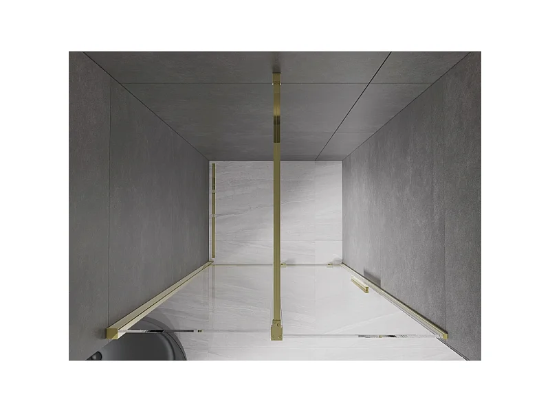 Mexen Velar Schiebetür für Dusche 90 cm, transparent, gold - 871-090-000-01-50