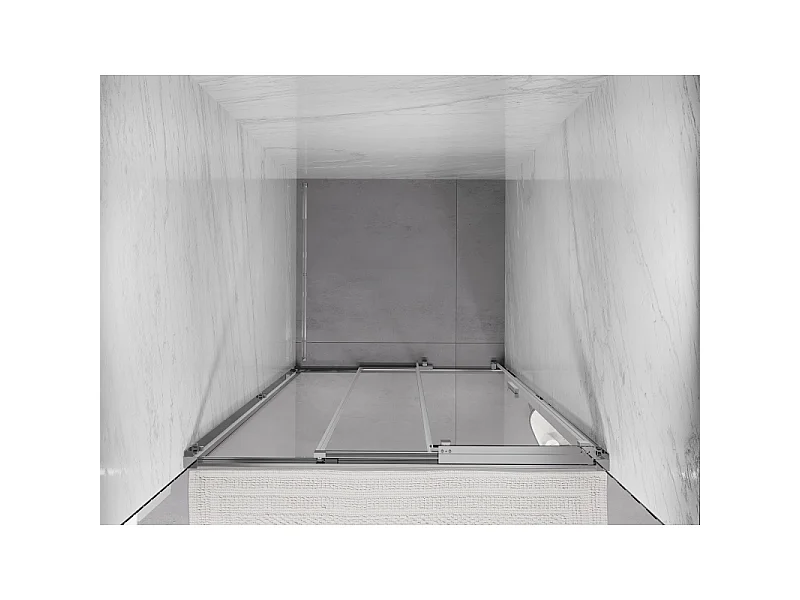 Mexen Exo-3S Schiebetür Dusche 85 cm, transparent, Chrom - 8153-085-000-01-00