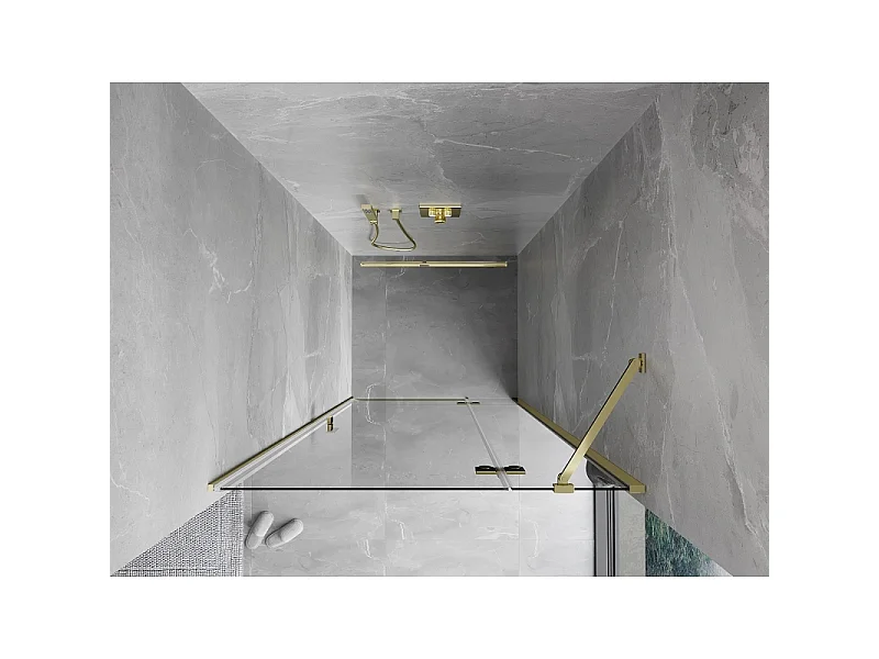 Mexen Mist-H Duschdrehtür rechts 95 cm, transparent, gold - 8A5-095-000-50-00-P