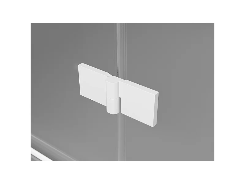 Mexen Lunar L Duo portes de douche pivotantes 170 cm, transparent, blanc - 834DL-170-000-20-00