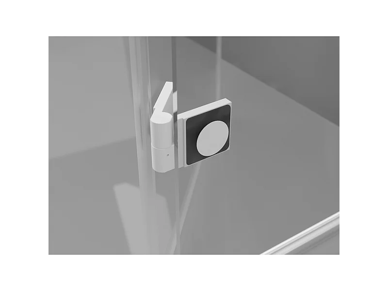 Mexen Lunar L Duo portes de douche pivotantes 170 cm, transparent, blanc - 834DL-170-000-20-00