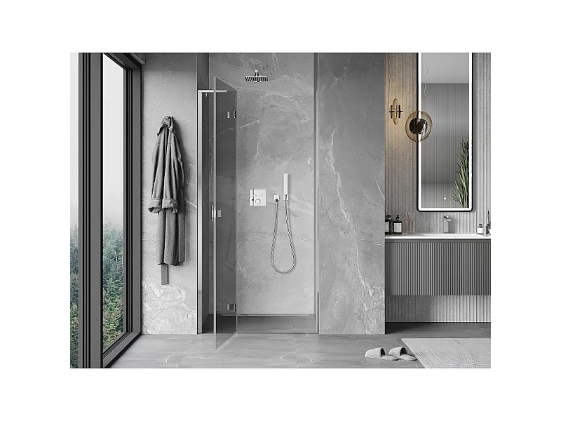 Mexen Mist-H L porte de douche pivotante gauche 75 cm, transparent, chrome - 8A5L-075-000-01-00-L