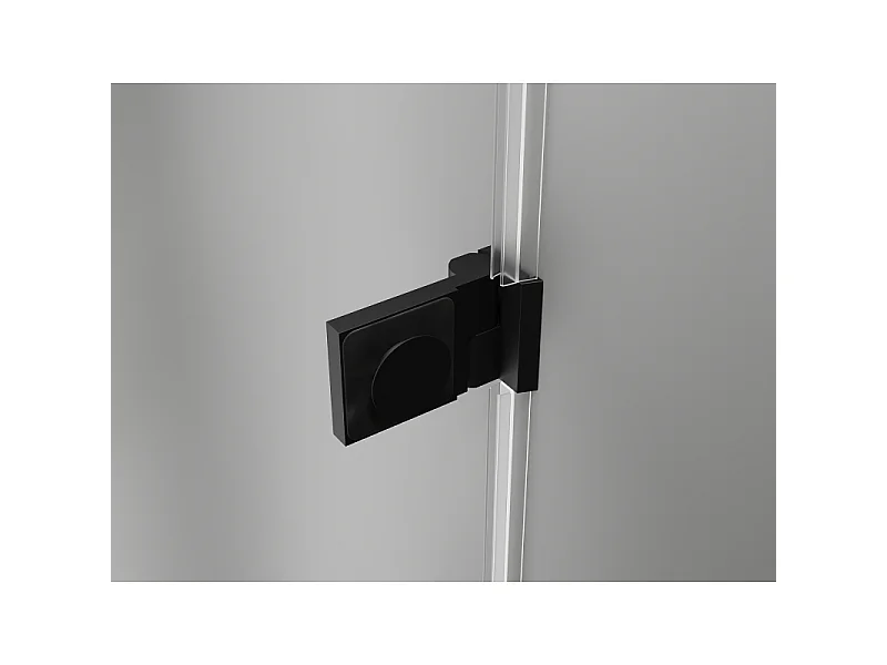 Mexen Lunar-B L drzwi prysznicowe uchylne lewe 140 cm, transparent, czarne - 832SL-140-050-70-00-L
