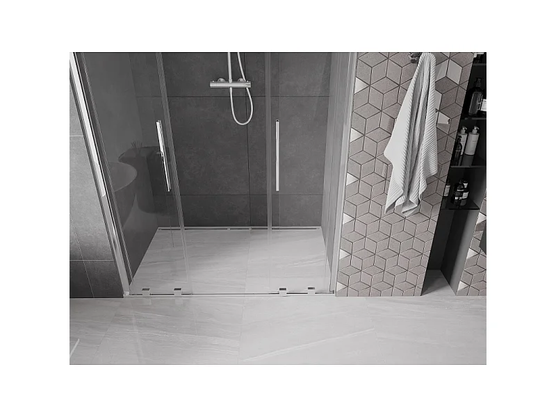 Mexen Velar Duo schuifbare douchedeuren 150 cm, transparant, chroom - 871-150-000-02-01