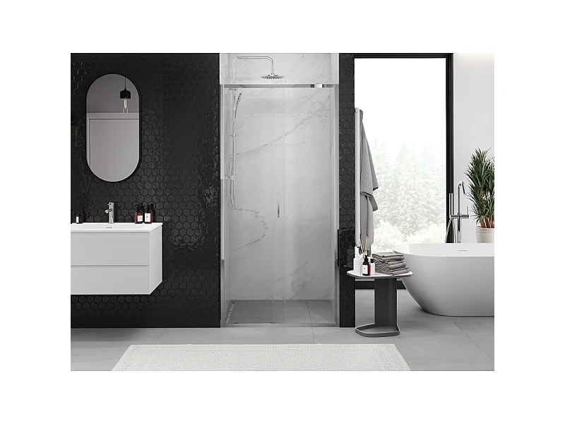 Mexen Exo porte de douche coulissante 95 cm, transparent, chrome - 8151-095-000-01-00
