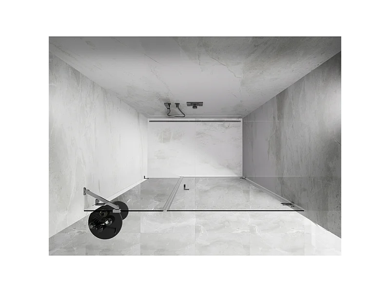 Mexen Lunar-B Duschdrehtür rechts 140 cm, transparent, Chrom - 832S-140-050-01-00-P