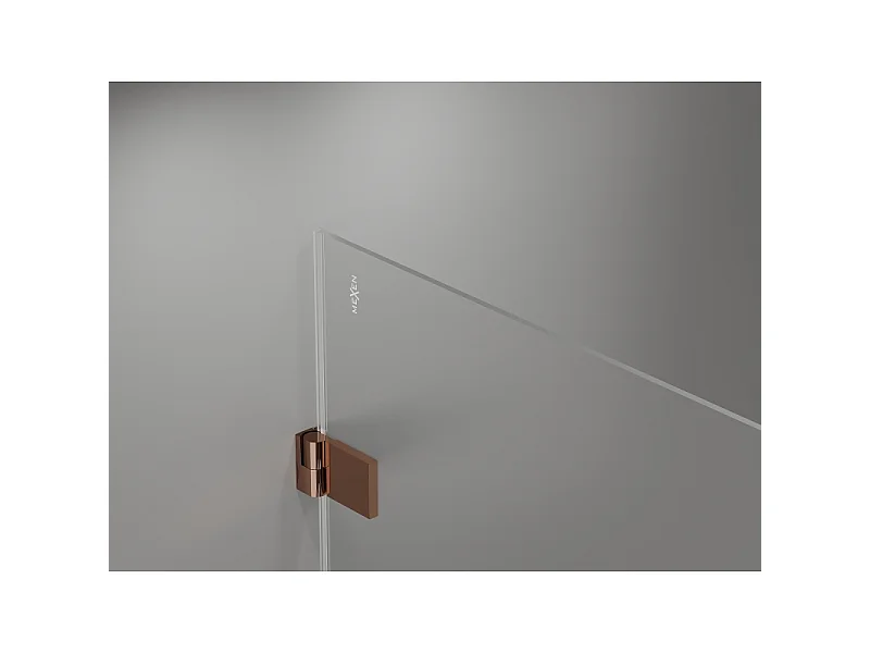 Mexen Lunar-B porte de douche pivotante gauche 95 cm, transparent, or rose - 832-095-000-60-00-L