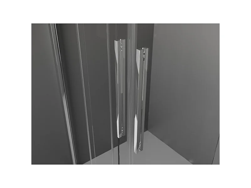 Mexen Velar L Duo Schiebetür 150 cm, transparent, Chrom - 871-150-003-02-01