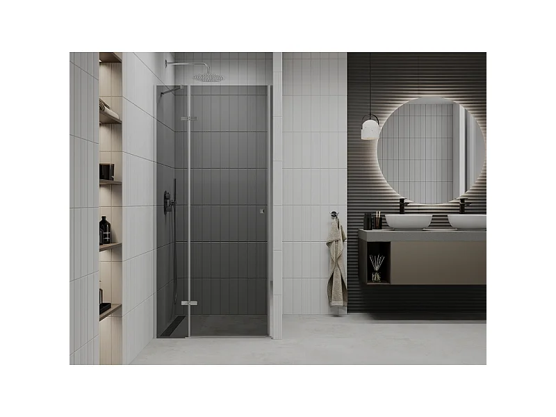 Mexen Roma porte de douche pivotante 100 cm, graphite, chrome - 854-100-000-01-40