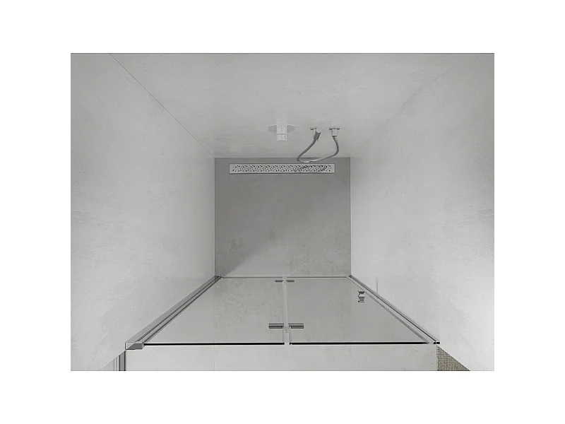 Mexen Lima porta pieghevole doccia 115 cm, trasparente, cromo - 856-115-000-01-00